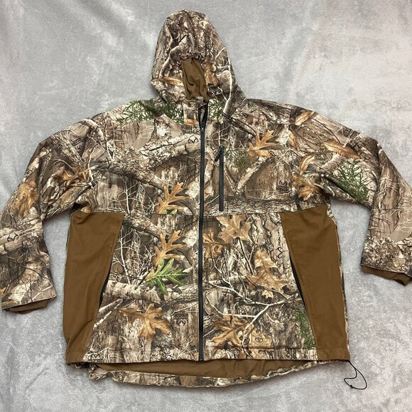 Real Tree Jacket Edge Scent Factor Camo Hunting Full Zip Hooded Mens XXL (Flaws) - Picture 1 of 13
